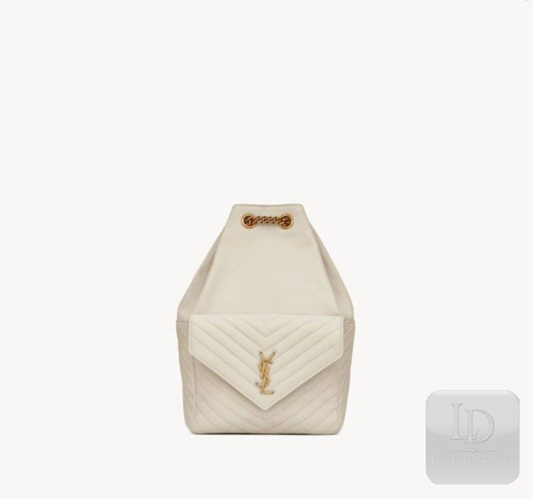 Saint Laurent Monogram Backpack | Vintage White Heritage