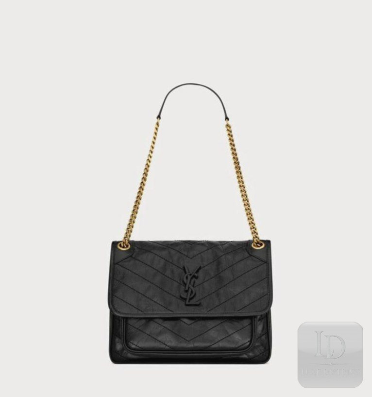 Saint Laurent NIKI Medium | Винтажная Масляная Чернота