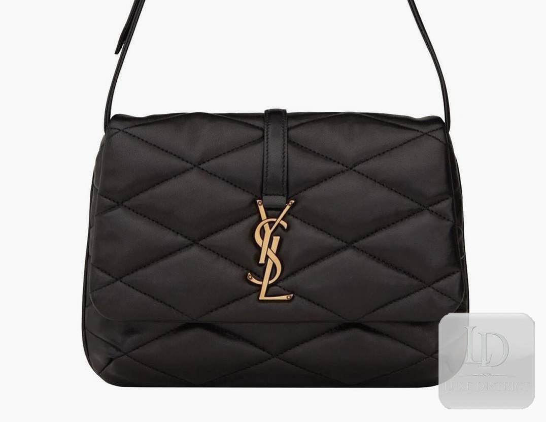 SAINT LAURENT | LE 57 Хобо | Стёганая Роскошная Чернота