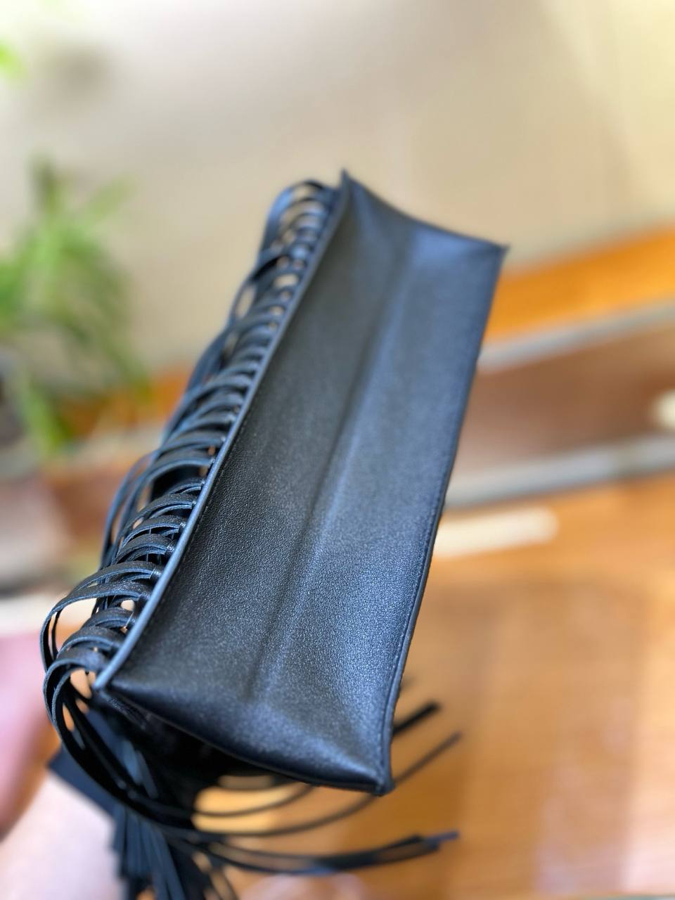 Сумка Hermès Kelly Danse Fringe Anate Noir реплика премиум качества
