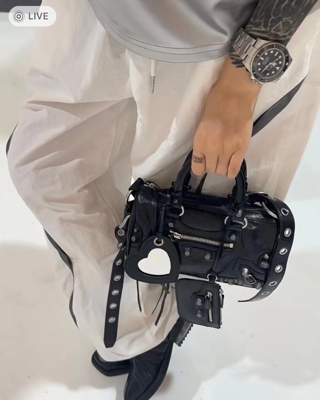 Сумка Le Cagole Duffle mini leather