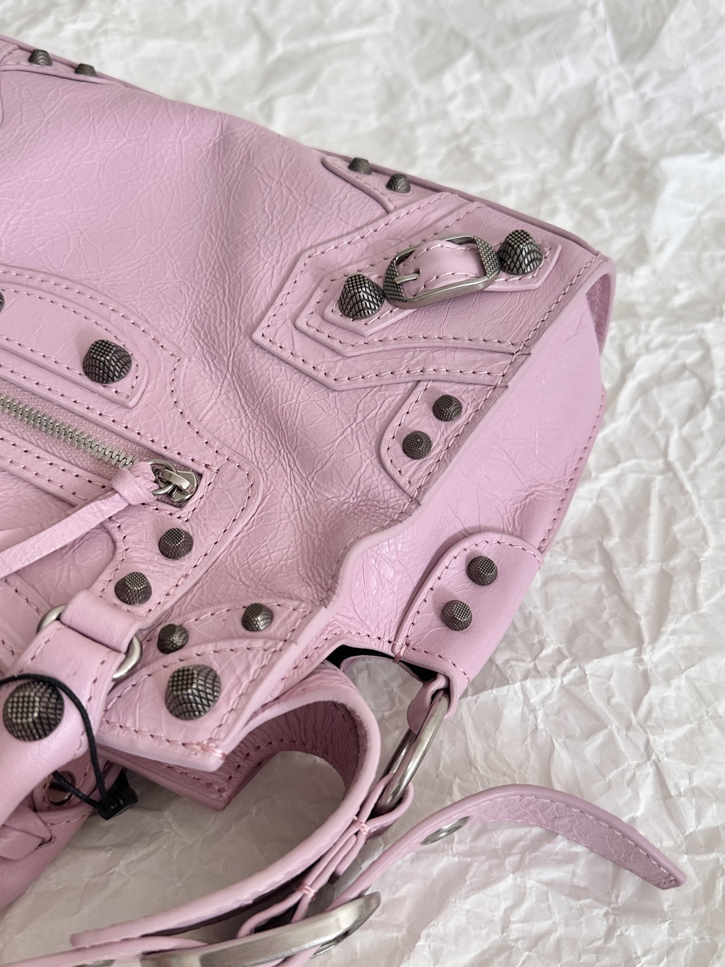 Сумка Balenciaga Neo Cagole XS (реплика), розовая