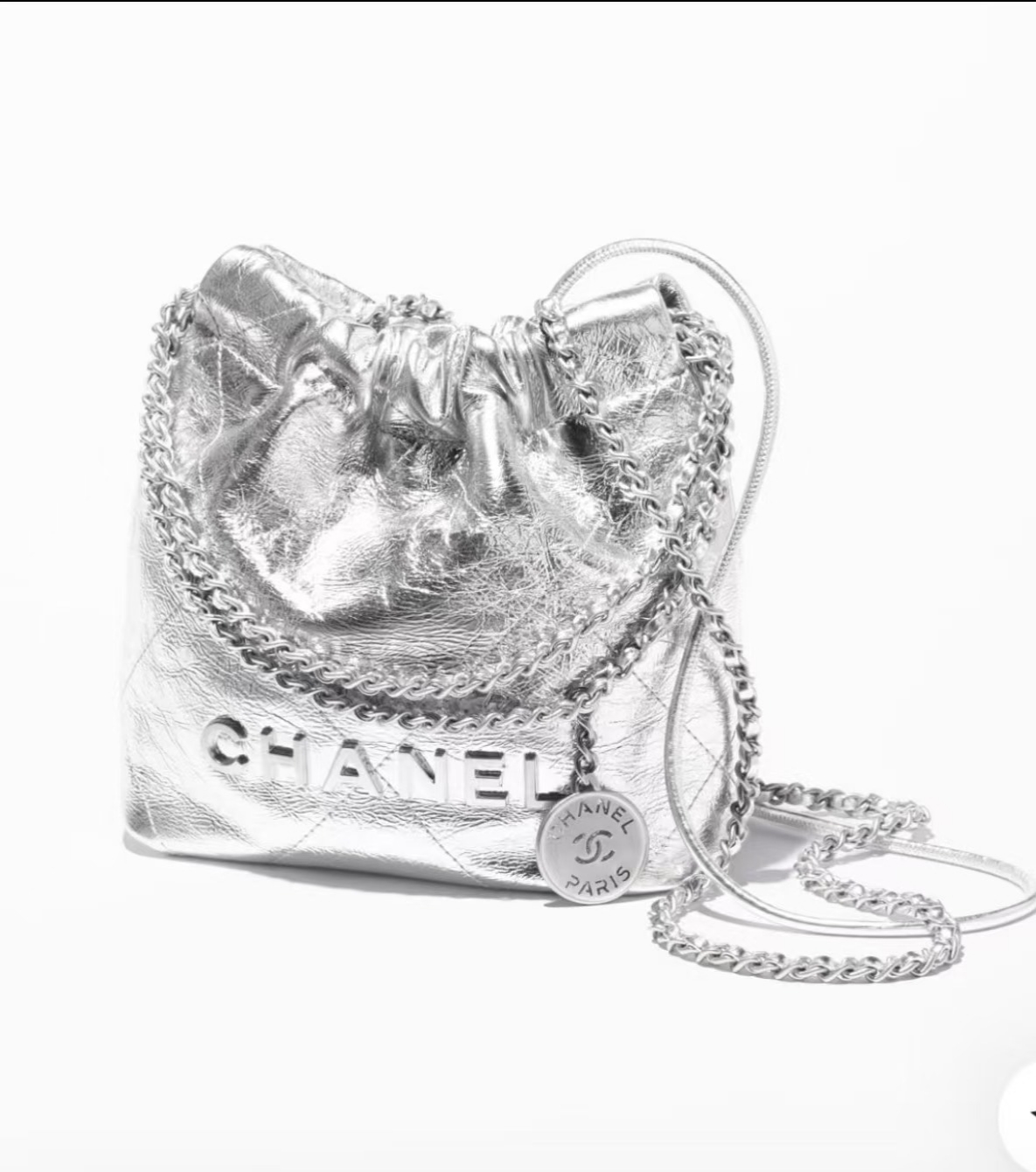 Сумка Chanel 22 mini silver 