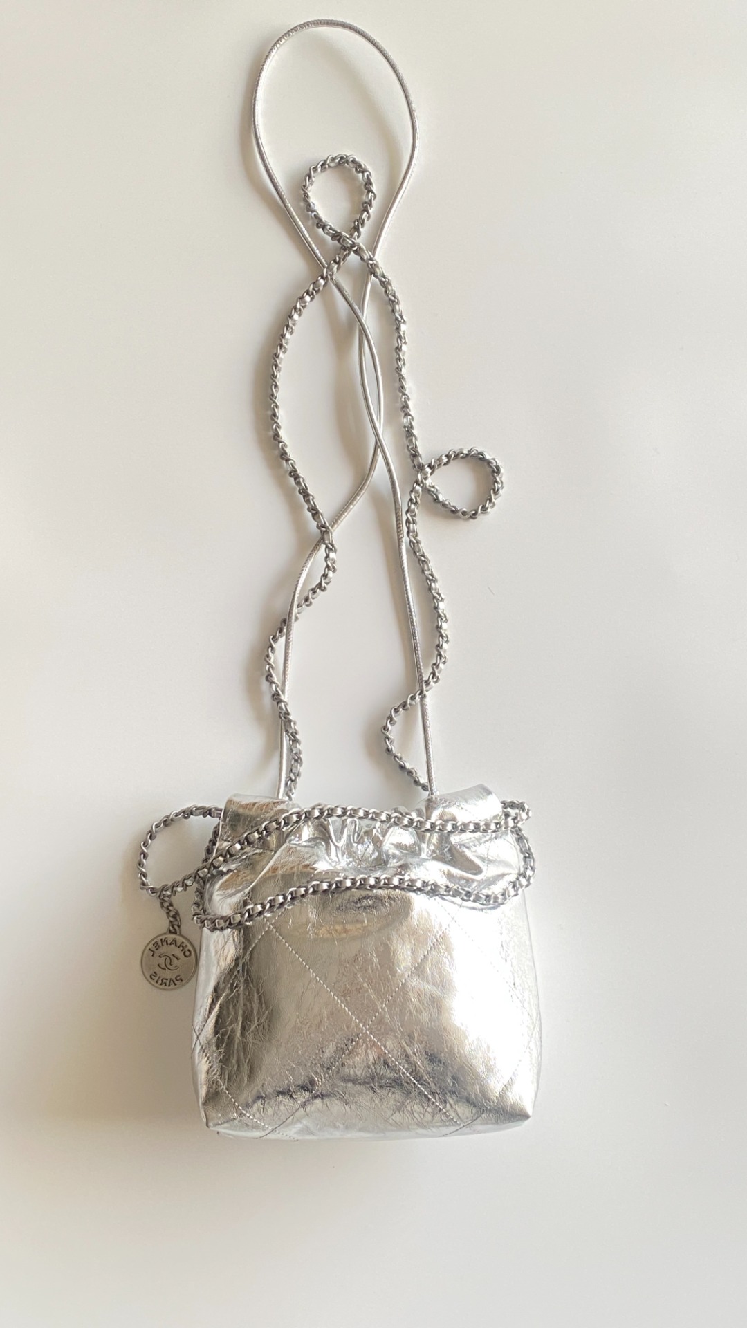 Сумка Chanel 22 mini silver 