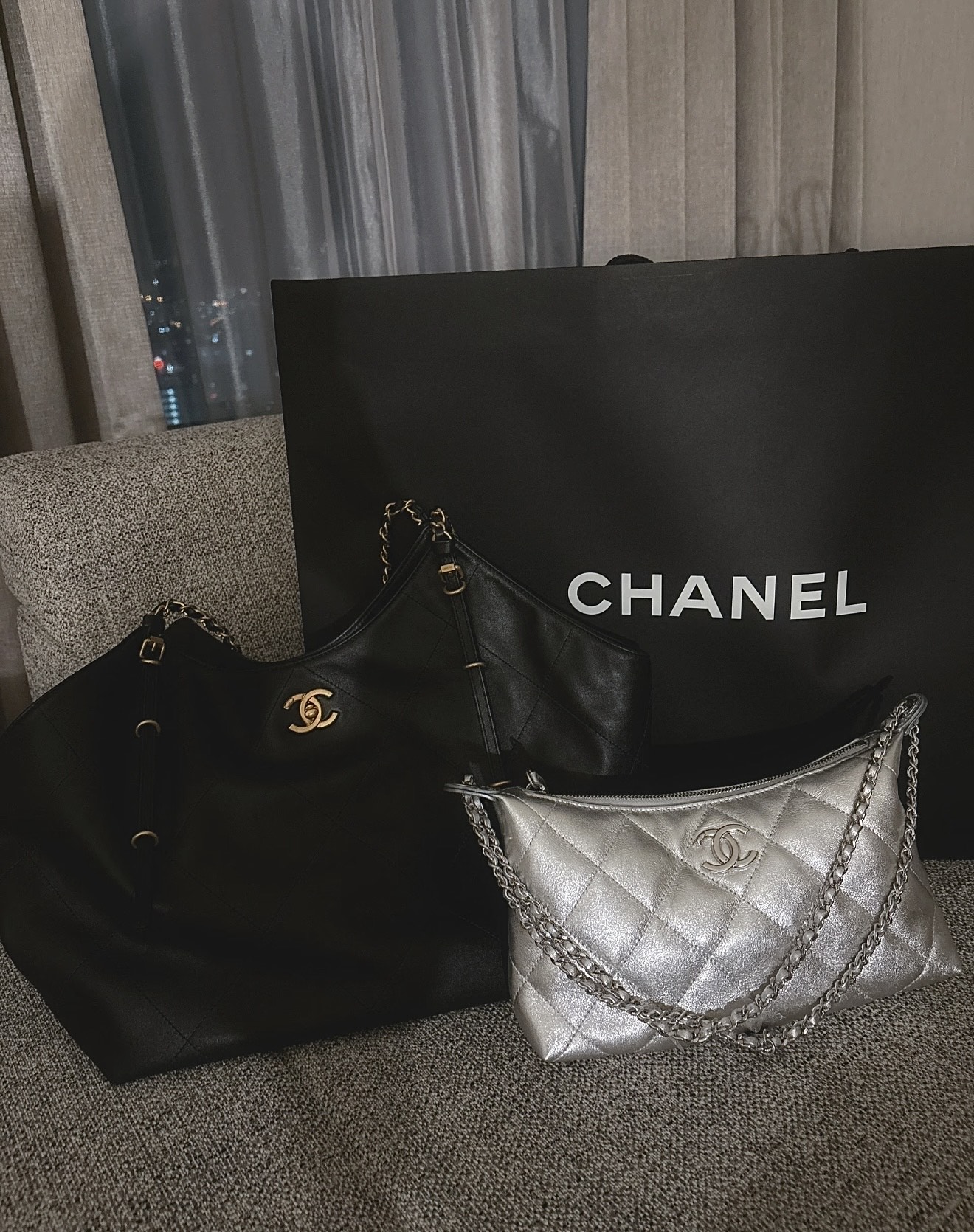 Сумка Chanel hobo 2025 silver 