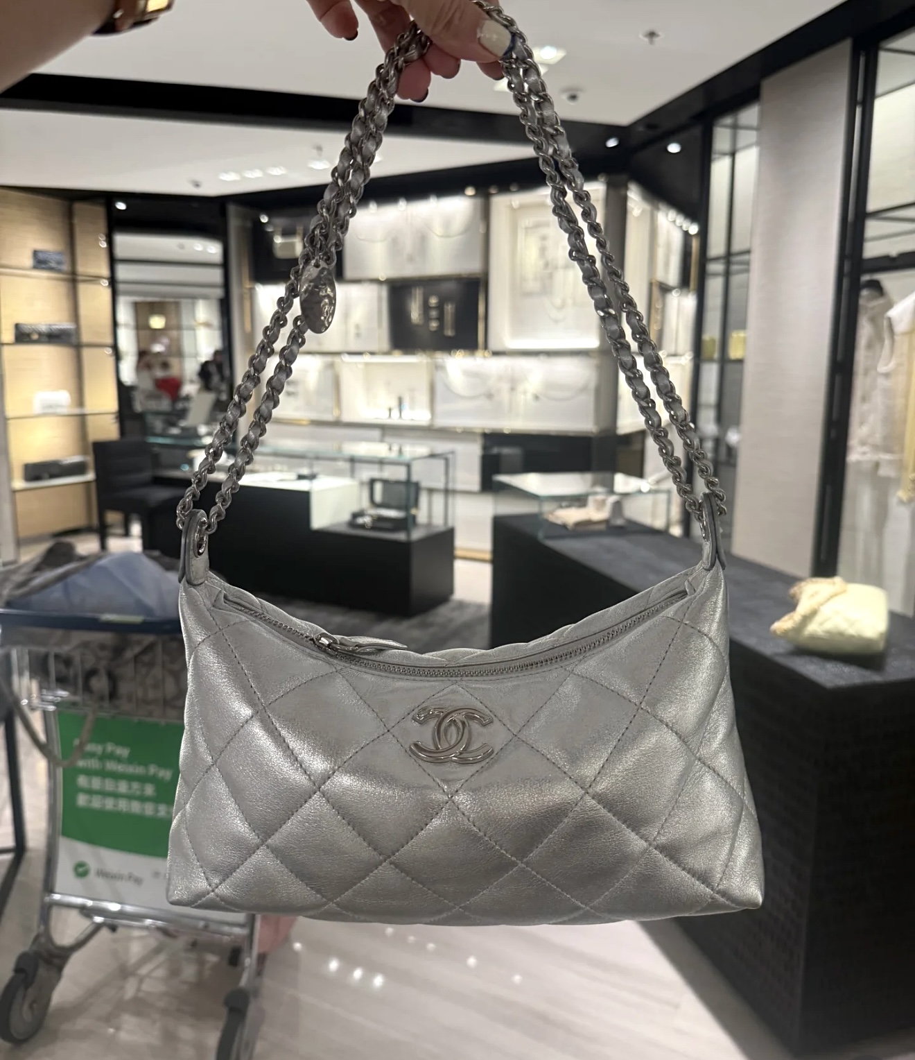 Сумка Chanel hobo 2025 silver 