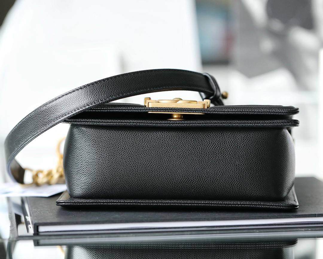 Сумка Chanel boy black золото 20 см